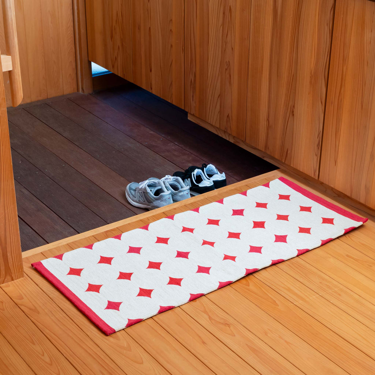 キッチンマット[ドット]Ｓ 滑り止め付き 50cm×120cm
