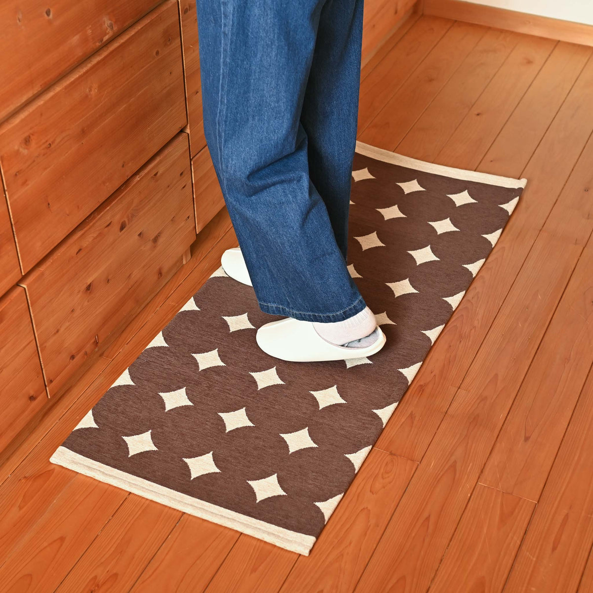キッチンマット[ドット]Ｓ 滑り止め付き 50cm×120cm