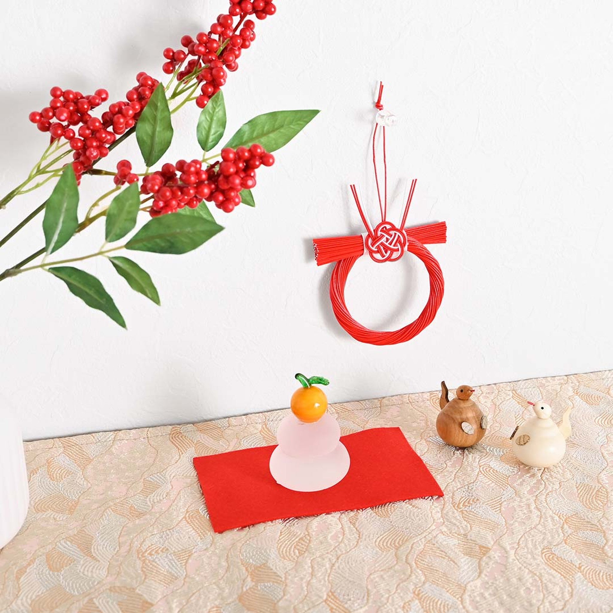 ミニお飾り[水引き] 梅