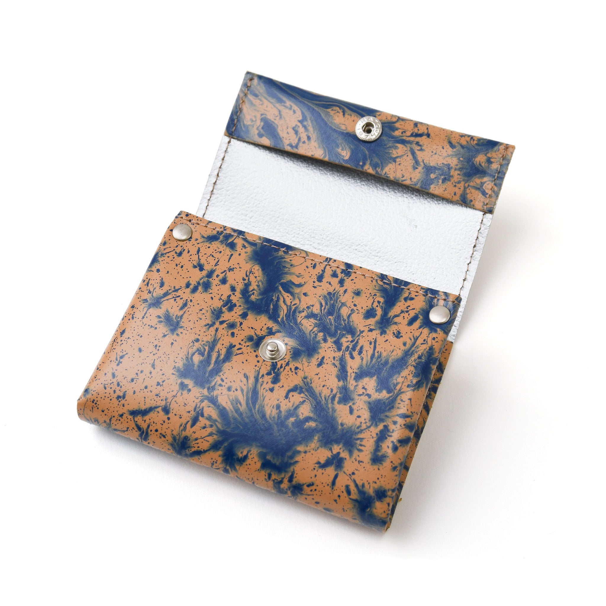 【レザーペイント長財布】美品♪ 財布 長財布 メンズ レディース ポニーレザー 本革 メッシュ