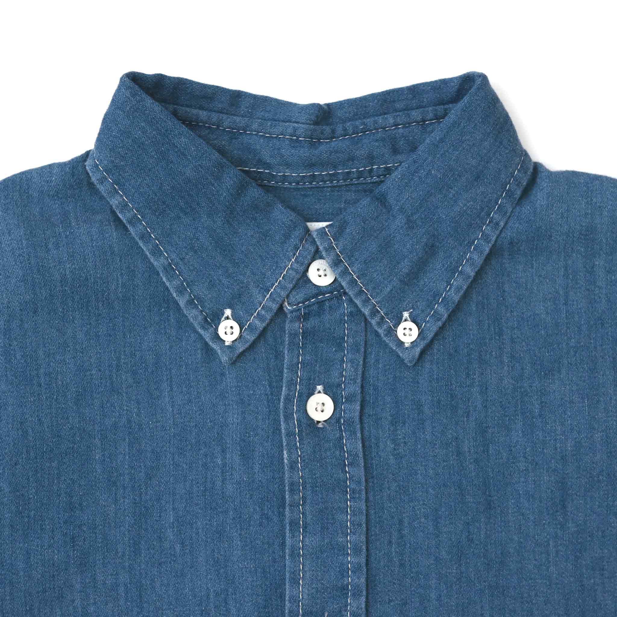 GYMPHLEX/ジムフレックス】ボタンダウンデニムシャツ B0198