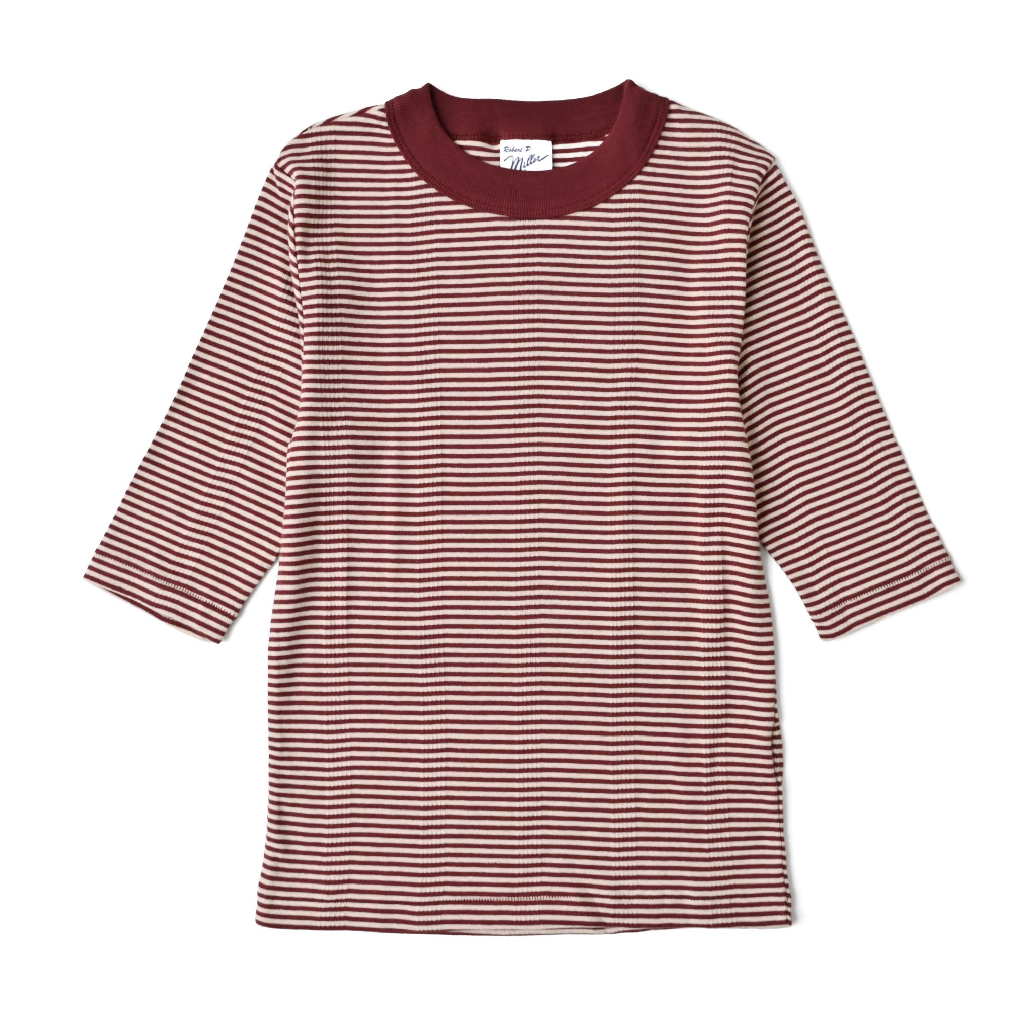 【Robert P.Miller】パネルリブ5分袖Tシャツ