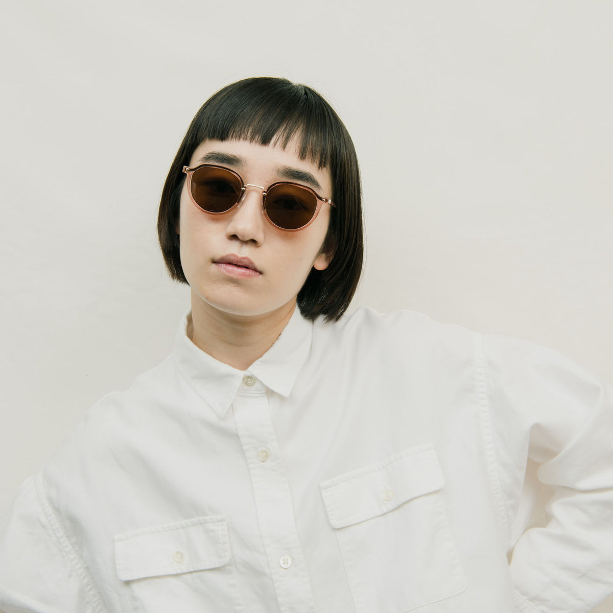 【Ciqi】DONNY サングラス Rose Brown Lens sunglasses(ダニー ロゼ ブラウンレンズ)