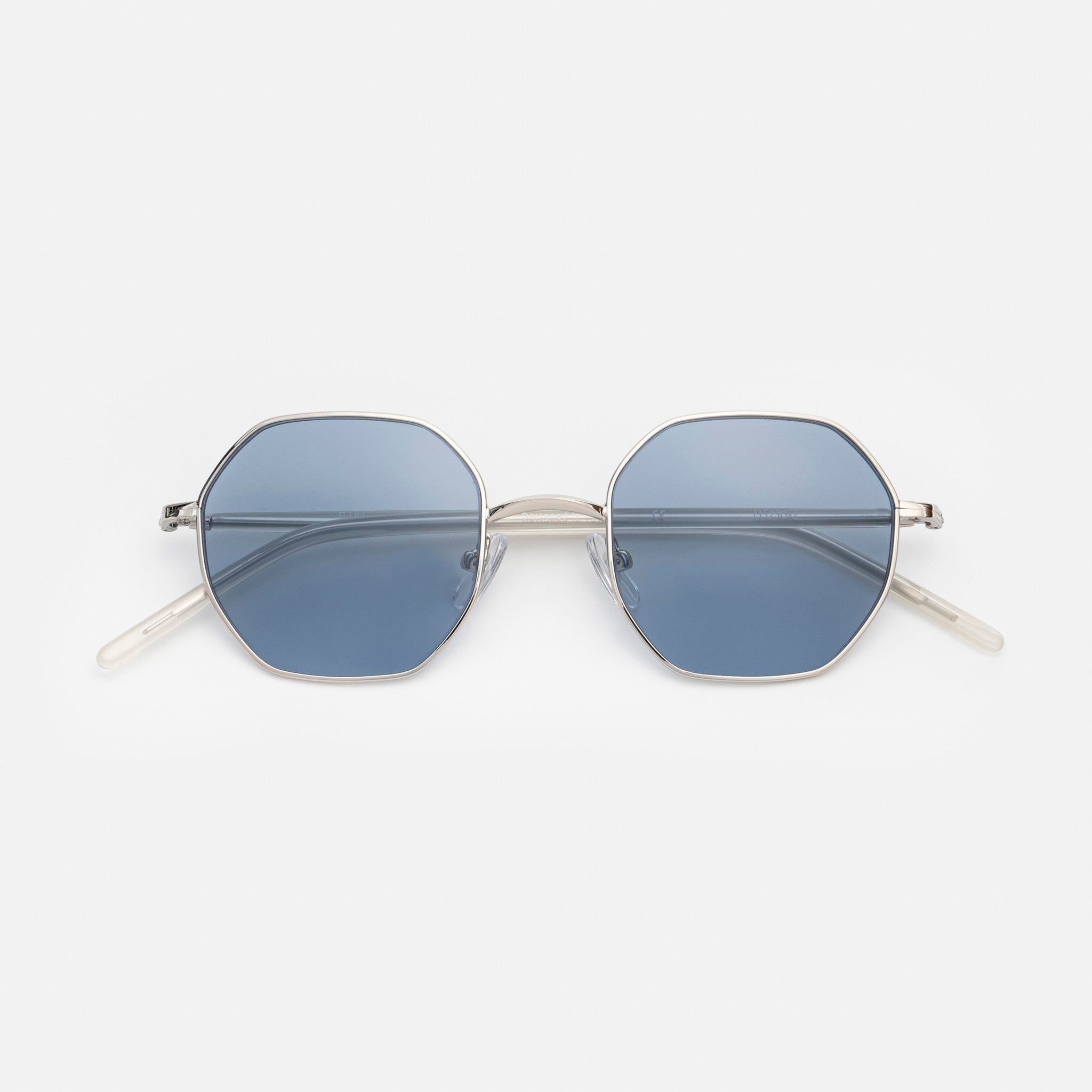 【Ciqi】CHERYL サングラスClear White  Blue Lens sunglasses(シェリル クリアホワイト ブルーレンズ)