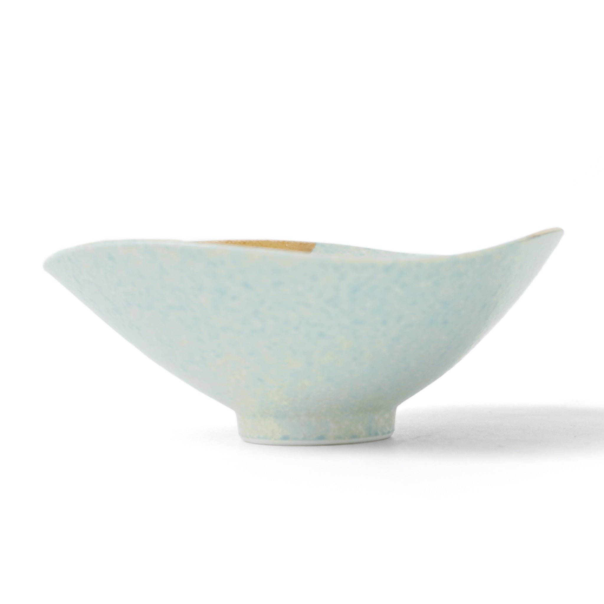 【陶悦窯】トルコ青 金字紋 京小丼