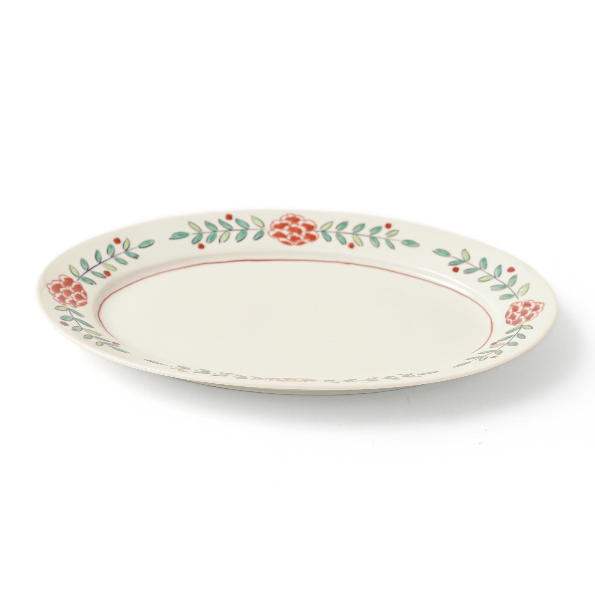 浩洋窯】リムオーバルプレートL 染錦リース | deux C(ドゥ・セー)公式