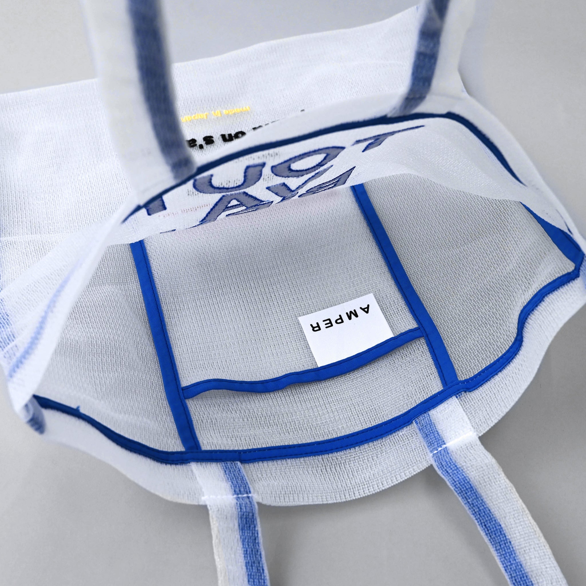 【AMPER/アンパー】airy embroidery  tote bag M メッシュトートバッグ