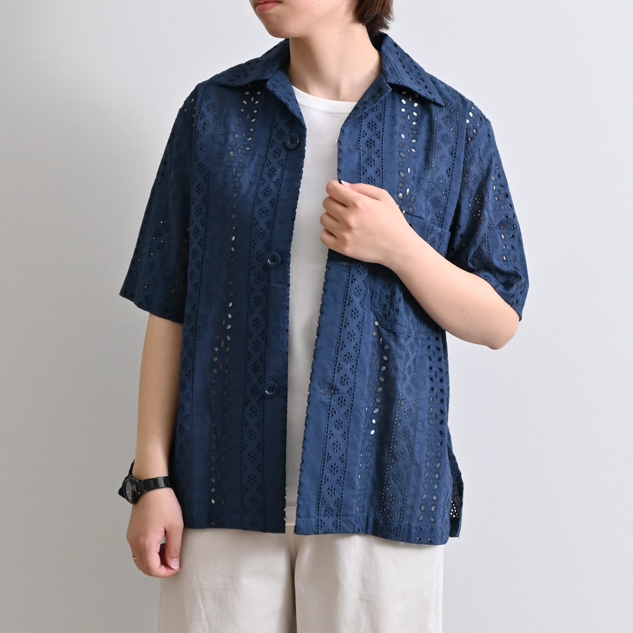 【Vincent et Mireille】オープンカラーシャツ11032