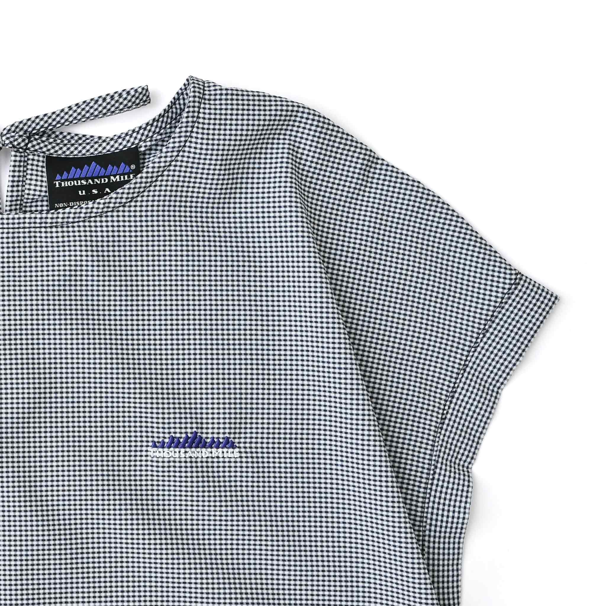 【THOUSAND MILE】フレンチスリーブ＆ロングパンツ(バッグ付き)チェック柄