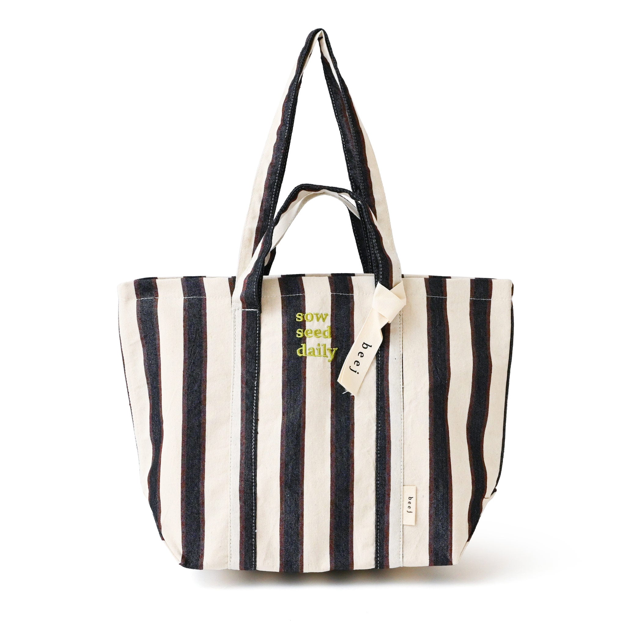 【beej】ストライプトートバッグ