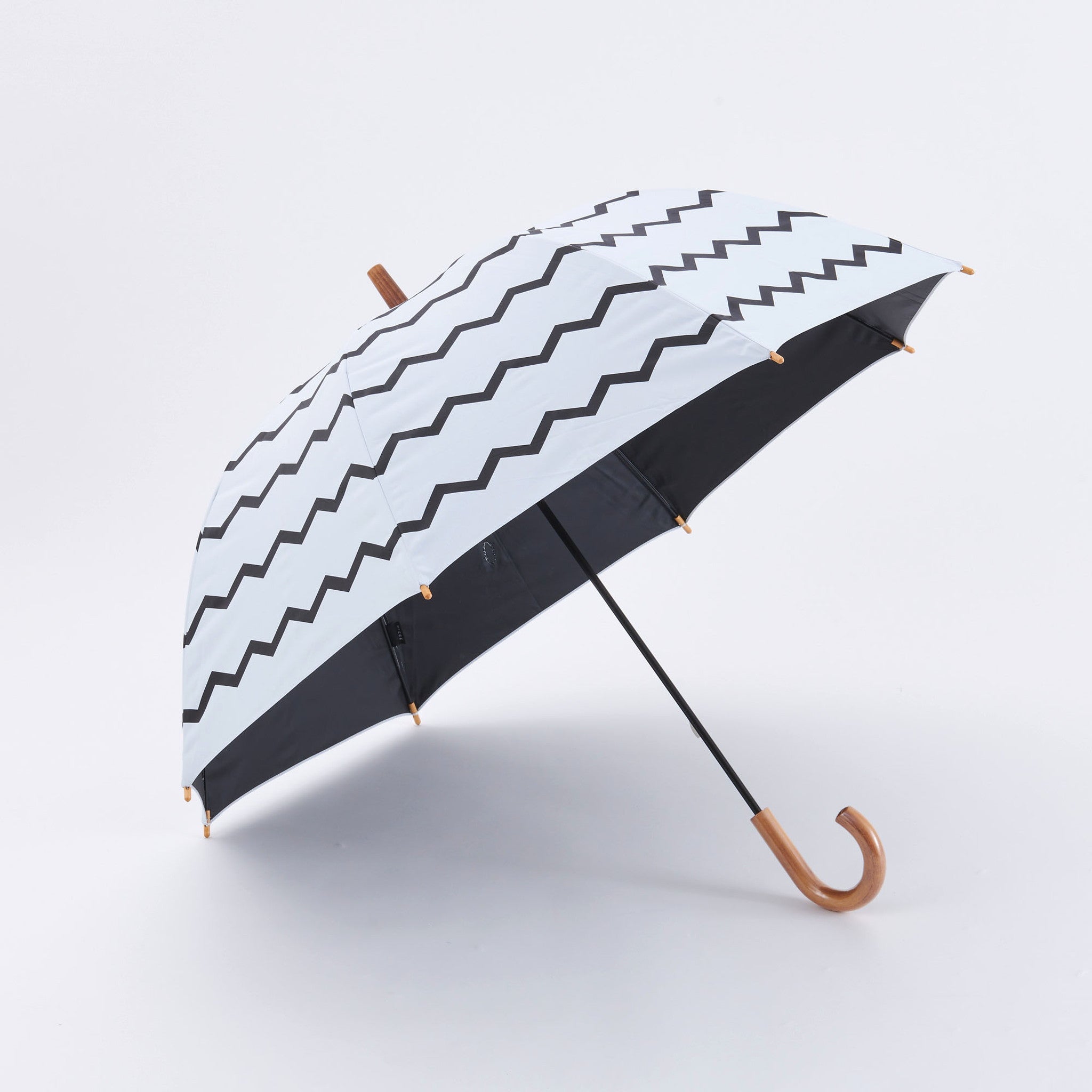 【392 plusm /サンキューニ】長傘 晴雨兼用 Parabrella zigzag