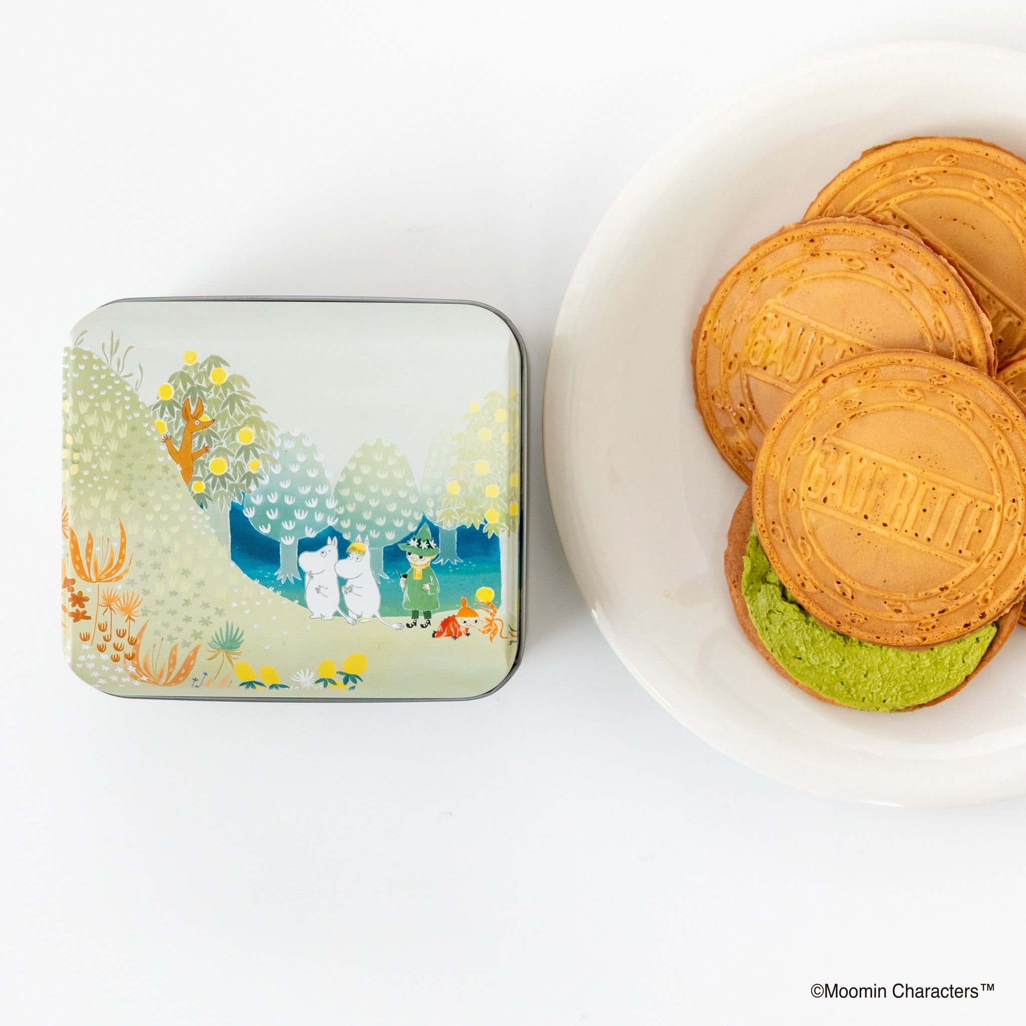 【日の出屋製菓】 MOOMIN 抹茶チョコゴーフレット