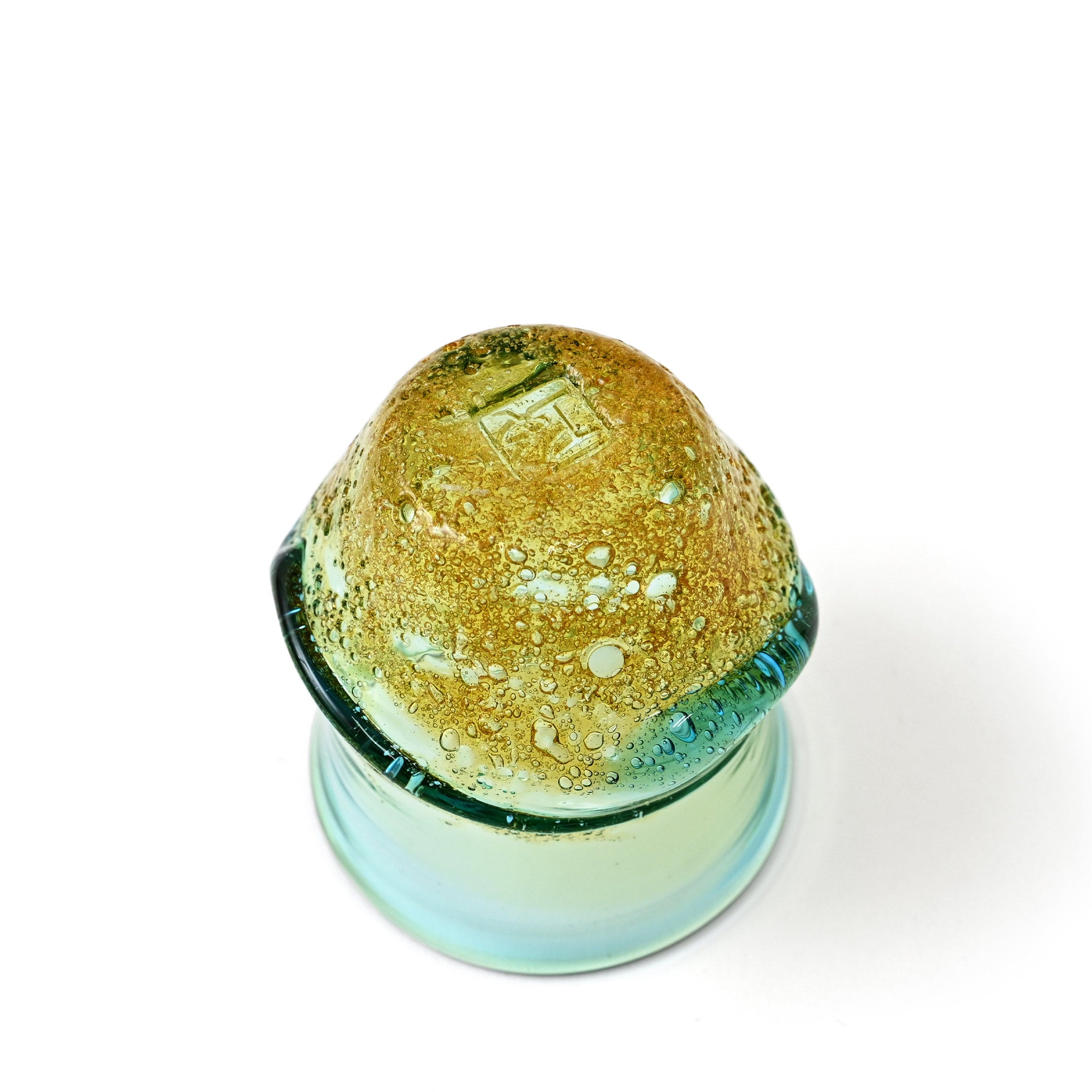 【工房虹】茶泡波巻宙吹グラス