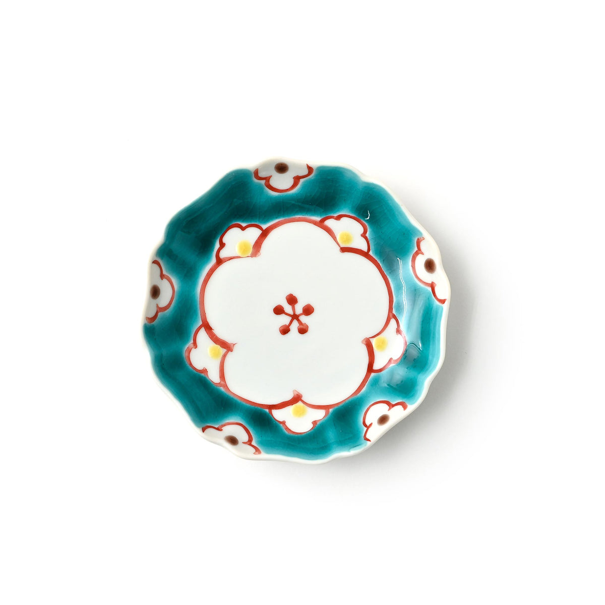 【 明朝青花小皿 】　芙蓉手鹿図　窯疵虫食い景色　　　O0905I 57f9adc4bd0838f79051e3d51ec4fd